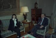 Audiência concedida pelo Presidente da República, Jorge Sampaio, à actriz Maria de Medeiros e aos produtores da "Mutante Filmes", sobre o projeto de filme intitulado "Capitães de Abril", a 3 de junho de 1997