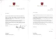 Carta do Presidente da República da Lituânia, Valdas Adamkus, dirigida ao Presidente da República Portuguesa, Jorge Sampaio, manifestando a sua satisfação pelo encontro havido entre os 2 chefes de Estado durante recente visita à Áustria e reiterando convite para uma visita oficial ao seu país.