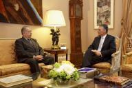 O Presidente da República, Aníbal Cavaco Silva, recebe em audiência o Presidente da Assembleia da República, Jaime Gama, a 28 de março de 2011