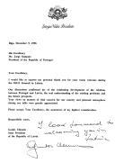 Carta do Presidente da República da Lituânia, Guntis Ulmanis, dirigida ao Presidente da República, Jorge Sampaio, agradecendo a atenciosa receção por ocasião da Cimeira da OSCE em Lisboa.