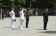 O Presidente da República, Jorge Sampaio, preside à Cerimónia das Condecorações do Dia das Forças Armadas Portuguesas, no Paço Ducal de Guimarães, a 28 de junho de 2003