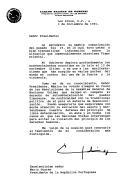 Carta de Carlos Salinas de Gortari, Presidente Constitucional dos Estados Unidos Mexicanos, dirigida ao Presidente da República Portuguesa, Mário Soares, agradecendo carta datada de 19 de novembro de 1991, com informação sobre a lamentável situação vivida em Timor-Leste, em particular, depois dos acontecimentos ocorridos naquele território, em 12 de novembro, e assegurando que o México continuará sempre a votar a favor das resoluções da Assembleia Geral da ONU que exijam o respeito pelo direito à autodeterminação do povo timorense.