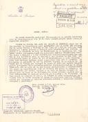 Carta dirigida pela Alcaldia de Badajoz ao Presidente da República, Américo Tomás, agradecendo-lhe a visita para assistir a uma Tourada por ocasião das festas de S. João de 1967.