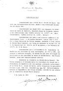 Despacho do Presidente da República relativo ao Forte de S.Julião da Barra assegurando não ter a Presidência da República qualquer interesse naquele edifício, parte integrante do património militar, e que, como tal, deverá ser mantido sob a tutela das Forças Armadas