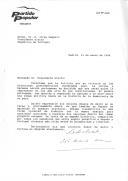 Carta do Presidente do Partido Popular de Espanha, José Maria Aznar, felicitando o Presidente eleito da República de Portugal, Jorge Sampaio, pela sua vitória nas eleições presidenciais e exprimindo os seus desejos de êxito na tarefa a empreender pelo novo chefe de Estado, num momento em que em Espanha também se aproximam eleições.