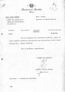 Ofício n.º 05950 do Chefe de Gabinete do Presidente da República, Major Piloto Aviador António Vellez Caldas, dirigido ao Diretor do Museu Militar, enviando 4 bandeiras portuguesas que pertenciam ao Alto Comissariado de S.Tomé e Príncipe.