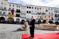 O Presidente da República, Marcelo Rebelo de Sousa, recebe a Presidente da República do Chile, Michelle Bachelet, na Praça do Giraldo, a 30 de março de 2017