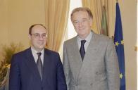 Audiência concedida pelo Presidente da República, Jorge Sampaio, ao Comissário Europeu António Vitorino, a 2 de novembro de 2000