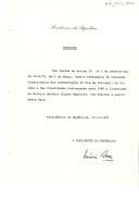 Despacho de nomeação do licenciado em Direito António Alçada Baptista como Presidente da "Comissão Organizadora das Comemorações do Dia de Portugal, de Camões e das Comunidades Portuguesas", para 1988.