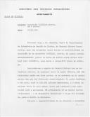 Apontamento do Ministério dos Negócios Estrangeiros, assinado por Braga de Oliveira, sobre a aquisição de um automóvel marca "Cadillac", aberto de 4 portas, de acordo com informação da General Motors.