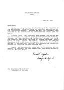 Carta da Presidente da República das Filipinas, Corazon Aquino, em final de mandato, endereçada ao Presidente da República, Mário Soares, agradecendo todo apoio e contínua solidariedade que Portugal e o seu Presidente deram ao seu país e ao seu governo, nos últimos seis anos, e manifestando a sua satisfação pelo reforço dos laços de amizade e cooperação entre os dois países.