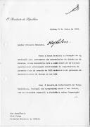 Carta do Presidente da República, Ramalho Eanes, endereçada a Olof Palme, Primeiro Ministro da Suécia, acusando receção de comunicação que lhe foi enviada relativa às expetativas criadas em torno da "presente fase da reunião da CSCE de Madrid e do processo de desenvolvimento da Europa no seu todo" e dando-lhe a conhecer o interesse português em torno da Conferência sobre Cooperação e Segurança na Europa.