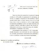 Minuta de ofício n.º 1269, do Secretário da Presidência da República, dirigido ao Administrador Geral dos Correios, Telégrafos e Telefones, solicitando "as facilidades necessárias a fim de que sejam fornecidos, com a possível urgência, 8000 selos da taxa de $20" para proceder à franquia dos cerca de 8000 cartões de agradecimento de sentimentos, recebidos por ocasião do falecimento do Chefe de Estado, Marechal António Óscar de Fragoso Carmona.