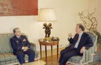 Audiência concedida pelo Presidente da República, Jorge Sampaio, ao Chefe de Estado Maior General das Forças Armadas, General Alvarenga de Sousa Santos, a 20 de outubro de 2000