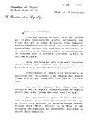 Carta do Presidente da República do Senegal, Abdou Diouf, dirigida ao Presidente da República, Mário Soares, acusando receção da carta de apresentação e manifestando todo o seu interesse no projeto de criação de uma Comissão Mundial Independente sobre os Oceanos e designando, como prova de adesão à iniciativa e de amizade pessoal, Alassane Dialy NDyane, Ministro senegalês das Pescas e dos Transportes Marítimos, para integrar a dita Comissão.