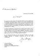 Carta do Presidente da República, Jorge Sampaio, endereçada ao Presidente da Confederação Suíça, Adolf Oggi, lamentando, por razões imprevistas, ter de cancelar a sua viagem para assistir à Sessão Extraordinária da Assembleia Geral das Nações Unidas, em Genebra, mas informando que estará presente no dia 5 de junho para participar na sessão anual da Conferência Internacional do Trabalho, na mesma cidade.