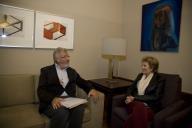 A Drª Maria Cavaco Silva recebe, em audiência,  Frei Marcos van Hooff, Presidente da Associação Amigos sem Fronteiras, a 31 de outubro de 2008