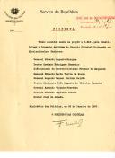 Decreto de nomeação, nos termos do art.º 4.º do Decreto n.º 21.084 de 13/04/1932, para constituírem o Conselho da Ordem do Império Colonial como Chanceler, o General Eduardo Augusto Marques, e como vogais o Dr. Armindo Rodrigues Monteiro, João António de Azevedo Coutinho Fragoso de Siqueira, o General Ernesto Maria Vieira da Rocha, o General Augusto Manuel Farinha Beirão, o Contra-Almirante João Augusto de Oliveira Muzanty, o Coronel António Vieira Ferreira, o Coronel Alfredo Baptista Coelho e o Dr. José de Almada.