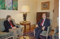 O Presidente da República, Jorge Sampaio, recebe cumprimentos de Ano Novo do Procurador Geral da República, José Souto de Moura, a 8 de janeiro de 2004