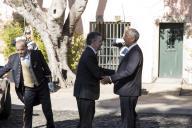 No início da Visita de Estado a Portugal o Presidente da República da Colômbia, Juan Manuel Santos e Senhora María Clemencia Rodríguez de Santos, foram recebidos na Praça do Império - Mosteiro dos Jerónimos, pelo Presidente da República Marcelo Rebelo de Sousa, onde se realiza a cerimónia de boas-vindas, a 13 de novembro de 2017