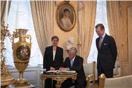 O Presidente Marcelo Rebelo de Sousa, que se encontra no Luxemburgo para um encontro com a Comunidade Portuguesa, foi recebido por Suas Altezas Reais o Grão-Duque Henrique e Grã-Duquesa Maria Teresa do Luxemburgo, a 23 de março de 2023