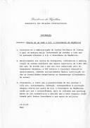 Informação da Assessoria das Relações Internacionais sobre a oferta de um leão ao Presidente da República