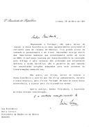 Carta do Presidente da República, Mário Soares, dirigida ao Presidente da República da Rússia, Boris Ieltsin, agradecendo a receção em Moscovo, manifestando a sua satisfação na troca de impressões havida entre os 2, na ocasião, nomeadamente no que se refere às "importantes mudanças (...) em curso na URSS" e convidando-o, ainda, a visitar Portugal.