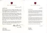 Carta do Presidente da República da Lituânia, Valdas Adamkus, dirigida ao Presidente da República Portuguesa, Jorge Sampaio, convidando-o a visitar o seu país, em data conveniente e a acordar através dos canais diplomáticos.