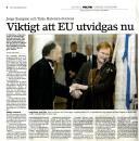 Recortes de imprensa finlandesa relativos à visita de Estado do Presidente da República, Jorge Sampaio, à Finlândia, entre 8 e 11 de outubro de 2002