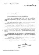 Carta de Bernardette Chirac, Primeira Dama da França,  endereçada ao Presidente da República e Senhora de Jorge Sampaio, convidando-os a assistir a um concerto no Teatro dos Campos Elísios, no dia 27 de março de 1997, por ocasião dos 70 anos de Mstislav Rostropovitch, seguido de uma ceia no Palácio do Eliseu.