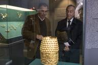 O Presidente da República, Marcelo Rebelo de Sousa, visita, no Museu Nacional de Arqueologia (MNA) em Lisboa, a exposição “Ouro Antigo. Do Mar Negro ao Oceano Atlântico”, exposição realizada no âmbito da celebração dos 100 anos de relações diplomáticas entre Portugal e a Roménia, a 9 de fevereiro de 2018.