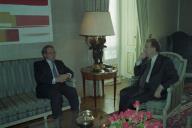 Audiência concedida pelo Presidente da República, Jorge Sampaio, ao Ministro dos Negócios Estrangeiros do Canadá, Lloyd Ayworthy, a 23 de outubro de 1998