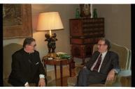 Audiência concedida pelo Presidente da República, Jorge Sampaio, ao Núncio Apostólico, em Lisboa, Monsenhor Edoardo Rovida, a 27 de maio de 1996