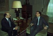 Apresentação de cumprimentos de Ano Novo ao Presidente da República, Jorge Sampaio, pelo Procurador-Geral da República, José Cunha Rodrigues, a 19 de dezembro de 1996