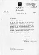 Carta do Presidente de Israel, Ezer Weizman, dirigida ao Presidente da República Portuguesa, Jorge Sampaio, agradecendo mensagem de felicitações por ocasião do 50º aniversário do Estado de Israel.