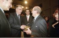 O Presidente da República, Jorge Sampaio, preside à sessão comemorativa dos 90 anos de Manoel de Oliveira, no Teatro Rivoli, a 11 de dezembro de 1998