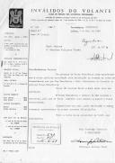 Carta n.º 464/1968 do presidente dos Inválidos do Volante - Casa de Repouso dos Motoristas Portugueses, endereçada a D. Gertrudes Rodrigues Tomás, manifestando a sua "jubilosa satisfação pela atribuição da comenda da Ordem da Benemerência" pelo Presidente do Conselho à esposa do chefe de Estado.