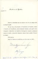 Decreto de nomeação do Dr. Marcello Caetano, Ministro da Presidência, para gerir interinamente o Ministério dos Negócios Estrangeiros, durante a ausência do país do Ministro Paulo Arsénio Veríssimo Cunha.
