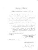 Decreto que revoga, por indulto, a pena acessória de expulsão do País aplicada a João Mendes Duarte, de 31 anos de idade, no processo nº 1296/98 do 1º Juízo Criminal do Tribunal Judicial do Seixal.