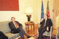 Audiência concedida pelo Presidente da República, Jorge Sampaio, ao Representante Permanente dos Estados Unidos junto da ONU, Embaixador Richard Holbrooke, a 18 de fevereiro de 2000