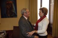 A Dra. Maria Cavaco Silva recebe em audiência, no Palácio de Belém, o escritor Luís Rosa, a 7 de abril de 2010