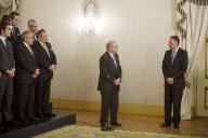 O Presidente da República, Aníbal Cavaco Silva, recebe os cumprimentos de Ano Novo dos Embaixadores de Portugal acreditados junto de vários Estados e organizações internacionais, a 7 de janeiro de 2014