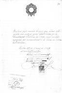 Declaração subscrita por Marcelino Gonçalves de estar "integrado na ordem social estabelecida pela Constituição Política de 1933, com activo repúdio do comunismo e de todas as ideias subversivas"