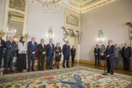 O Presidente da República Marcelo Rebelo de Sousa recebe, no Palácio de Belém, o Presidente e os Vice-Presidentes da Assembleia da República, os líderes dos Grupos Parlamentares e Deputados Únicos, e os Secretários e Vice-Secretários da Mesa da Assembleia da República, que lhe apresentam cumprimentos de Boas Festas, a 19 de dezembro de 2019