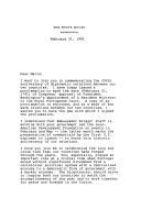 Carta do Presidente americano, George Bush, dirigida ao Presidente da República portuguesa, Mário Soares, remetida por ocasião da comemoração dos 200 anos de relações diplomáticas entre os EUA e Portugal.
