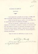Decreto de exoneração de António Maria da Silva, Presidente do Ministério e Ministro do Interior, do cargo que exerceu interinamente de Ministro da Instrução Pública, na ausência do responsável pela pasta. 
