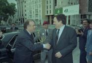 Deslocação do Presidente da República, Jorge Sampaio, ao Palácio Galveias, onde preside ao lançamento do Livro de José Cardoso Pires, "De Profundis, Valsa Lenta", a 26 de maio de 1997