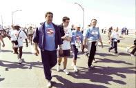 O Presidente da República, Jorge Sampaio, participa na 11.º Maratona de Lisboa, a 1 de  abril de 2001