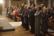 A Dra. Maria Cavaco Silva assiste, na Igreja de Santa Isabel, em Lisboa, à eucaristia presidida pelo Patriarca de Lisboa em memória das vítimas do tufão Haiyan, nas Filipinas, a 21 de novembro de 2013