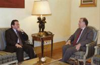 Audiência concedida pelo Presidente da República, Jorge Sampaio, ao Governador do Banco de Portugal, Vitor Constâncio, em 2002